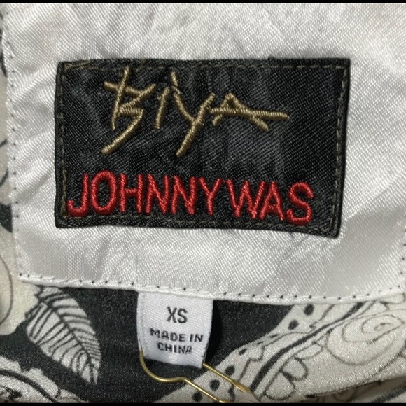 Biya by Johnny Was Giva Floral Blouse 100% Silk Size XS NWT - Picture 7 of 12